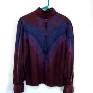 Whispers of San Francisco BoHo style Tie Dyed Top sz S